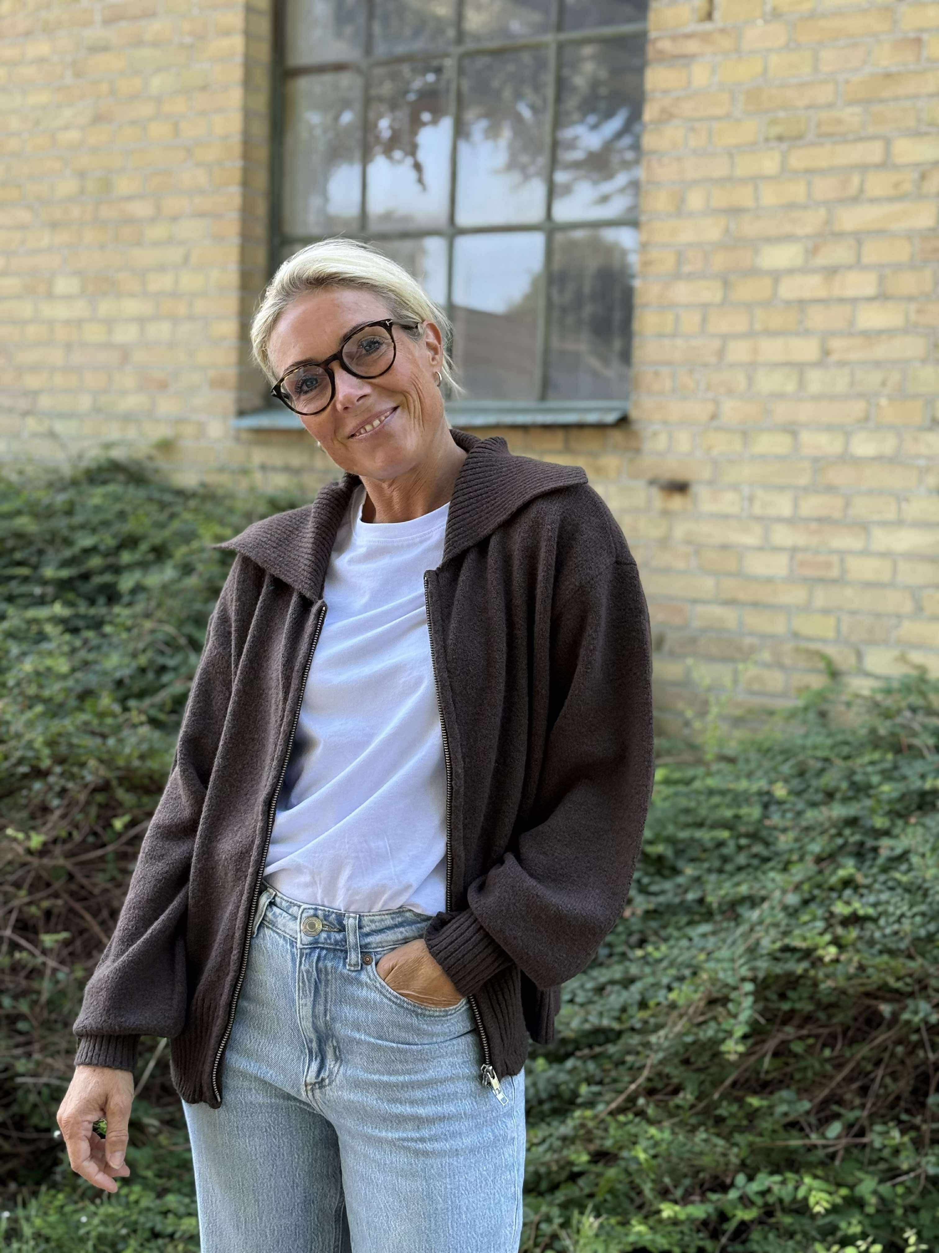 PCMALOU Knit Cardigan - Hot Fudge